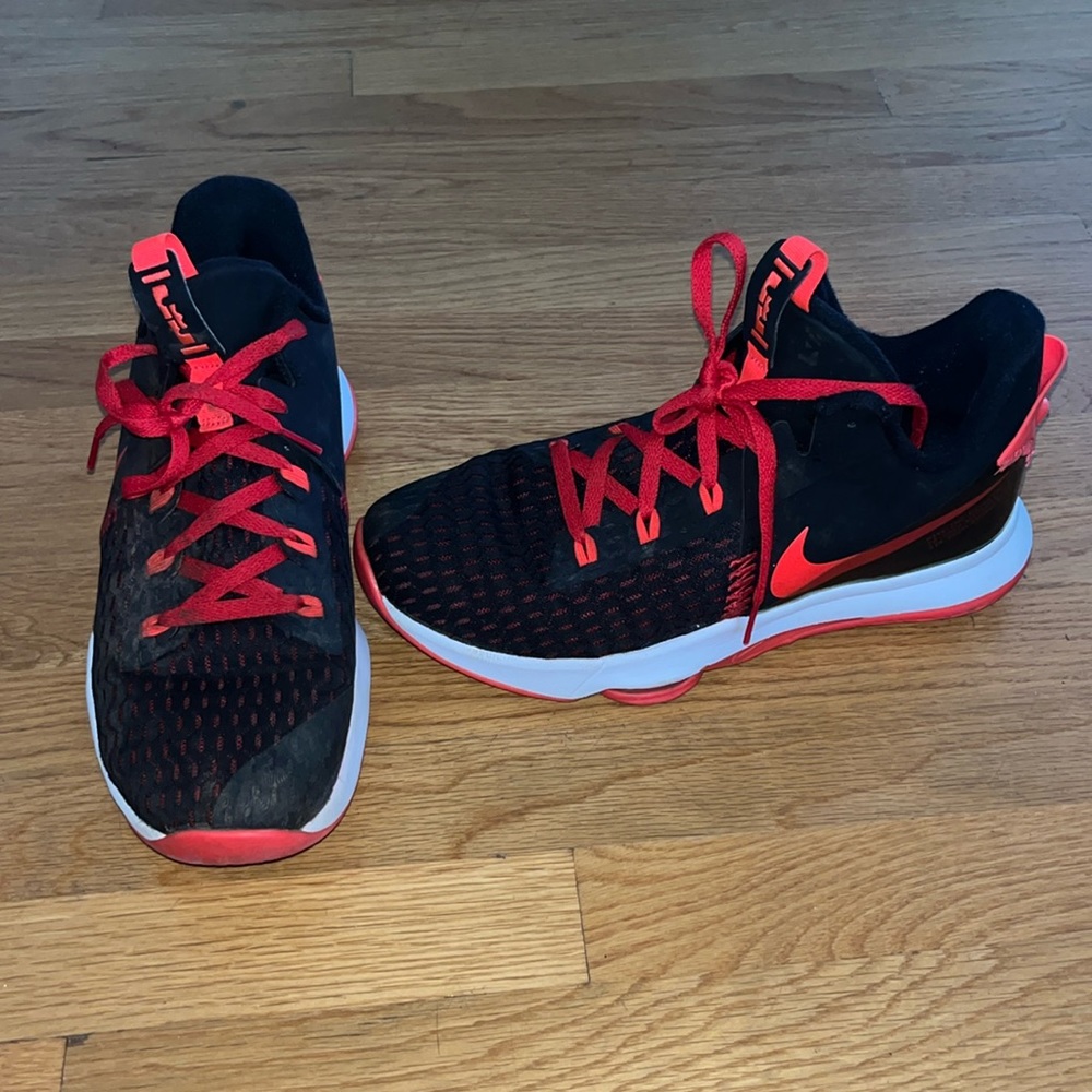 Nike Red Black Lebron Witness 5 Sneakers